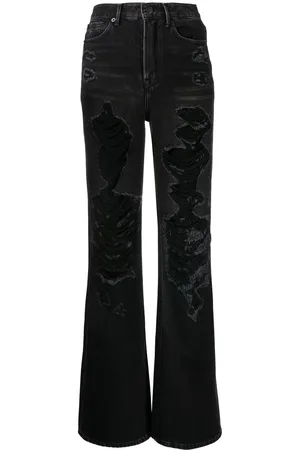 GOEN.J Distressed straight-leg jeans