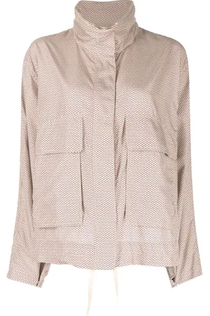 GOEN.J Geometric print windbreaker jacket