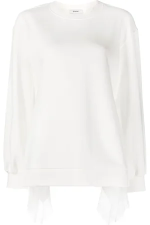 GOEN.J Lace trim sweatshirt