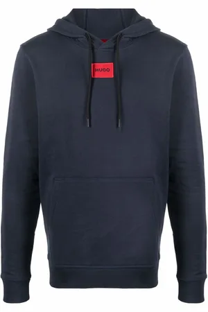 HUGO BOSS Logo-patch detail hoodie
