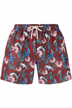 PENINSULA SWIMWEAR Floral-print drawstring-waist swim shorts
