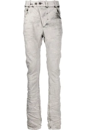 11 BY BORIS BIDJAN SABERI Ruched skinny-fit jeans