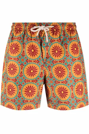 PENINSULA SWIMWEAR Geometric-pattern swim shorts