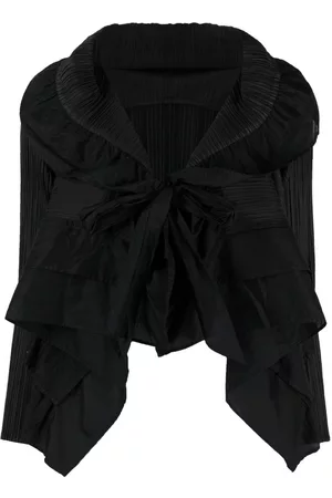 Issey Miyake Pre-Owned Ženy Bolera - 2000s plissé ruffled bolero