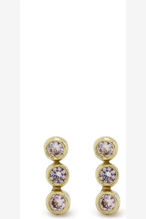 Jennifer Meyer 18kt yellow mini bezel sapphire stud earrings