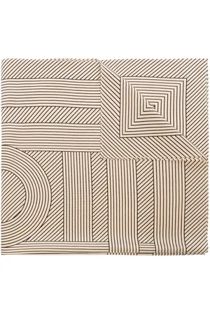 Totême Striped monogram print scarf