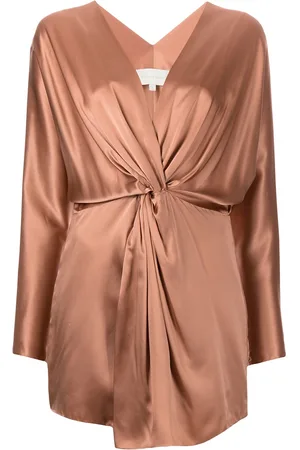 Michelle Mason Twist-detail silk dress
