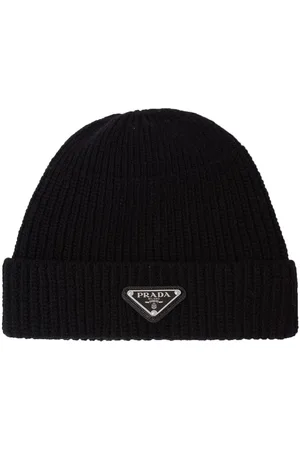 Prada Triangle-logo wool-cashmere beanie