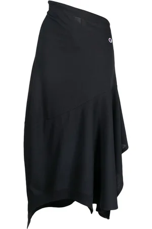 ANREALAGE X Champion logo-patch asymmetric skirt