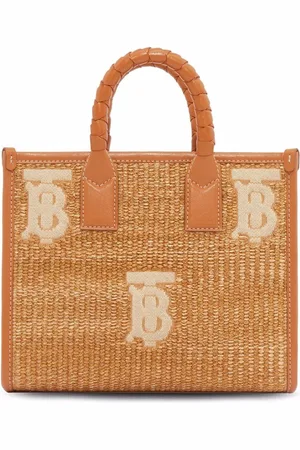 Burberry Mini raffia Freya tote bag