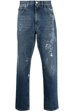 MARTINE ROSE Painter-wash straight jeans