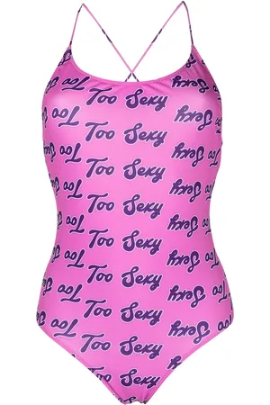 Natasha Zinko Too Sexy print one-piece swimsuit