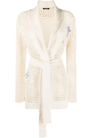 Canessa Open-knit sea-patch cardigan