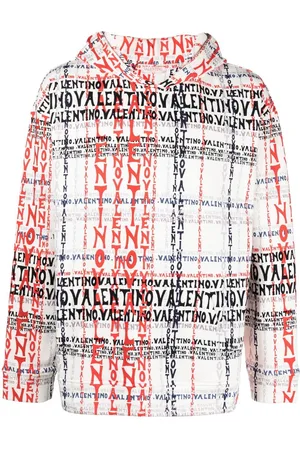 VALENTINO GARAVANI Logo-print cotton-blend hoodie