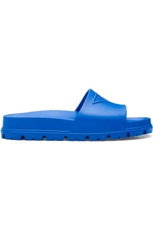 Prada Embossed-logo open-toe slides