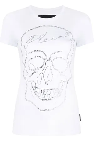 Philipp Plein Skull motif rhinestone-embellished T-shirt