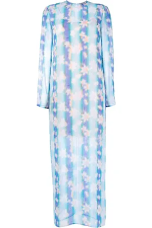 Nina Ricci Floral long-sleeve maxi dress