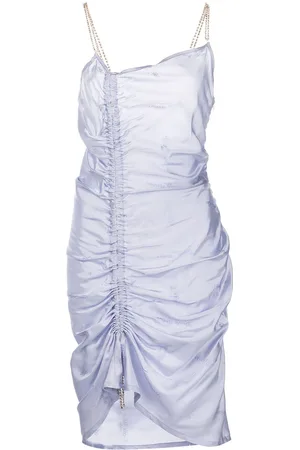 GCDS Crystal-strap ruched dress