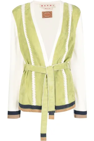 Marni Two-tone belted jacket