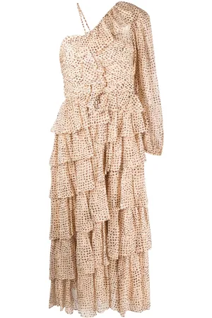 ULLA JOHNSON Hazel one-shoulder tiered dress