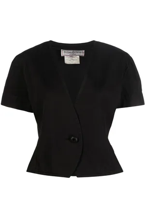 Saint Laurent 1990s single-breasted short-sleeved jacket
