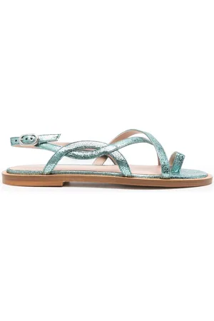 Scarosso Carol metallic leather sandals