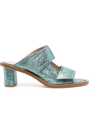 Scarosso Kristy metallic 60mm leather sandals