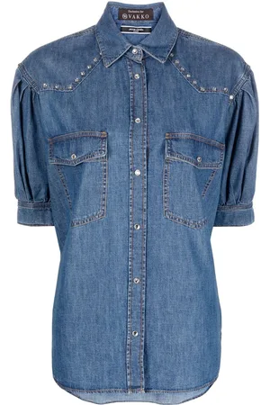 Jacob Cohen Crystal-embellished denim shirt