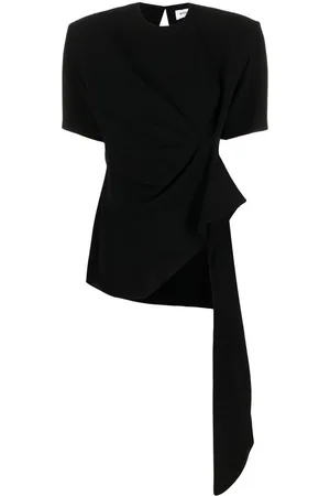 Monot Draped flared-hem T-shirt