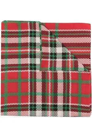 Saint Laurent 1990s YSL plaid-check silk scarf