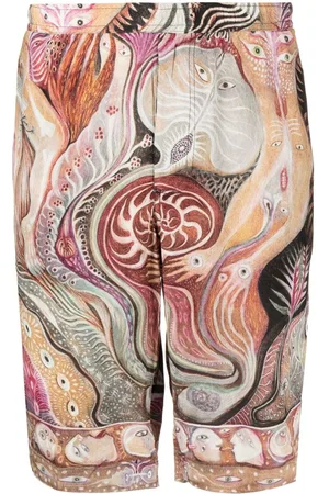 Endless Joy Dark Star graphic-print silk shorts