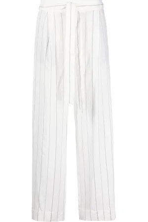 Vince Striped straight-leg trousers