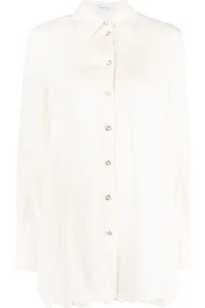 Salvatore Ferragamo Pleat-detail long-sleeve shirt
