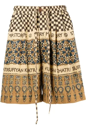 Story Bridge block-print Bermuda shorts