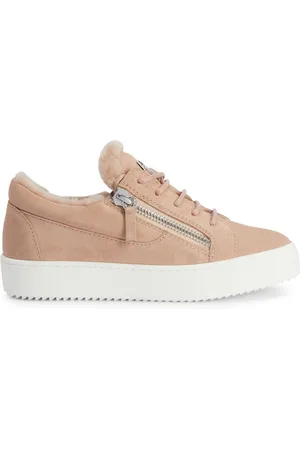 Giuseppe Zanotti Shearling-trim suede sneakers