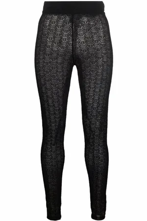Philipp Plein Tulle Monogram leggings