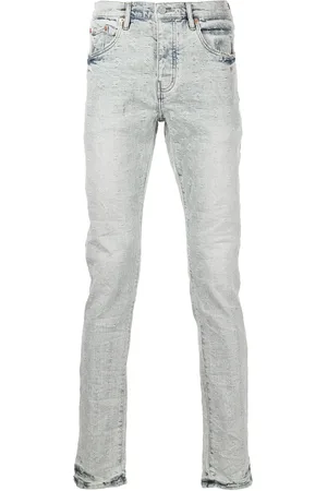 Purple Brand Monogram-jacquard slim-fit jeans