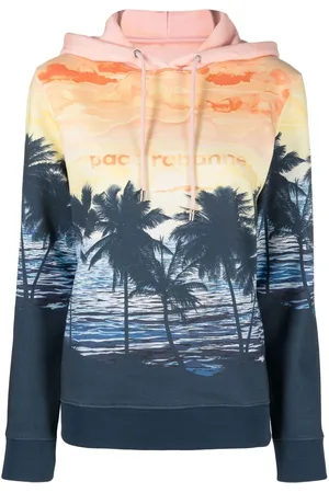 Paco rabanne Sunset-print logo hoodie