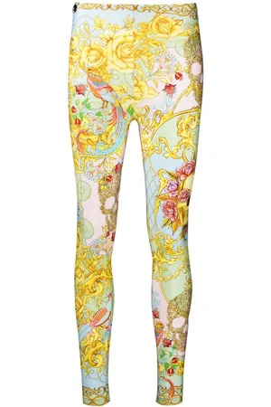 Philipp Plein Baroque-print high-waisted leggings