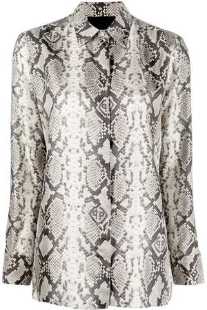 Philipp Plein Snakeskin-print button-down shirt