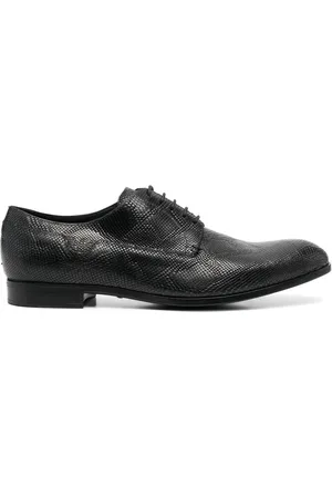 Emporio Armani Snakeskin-effect leather Derby shoes