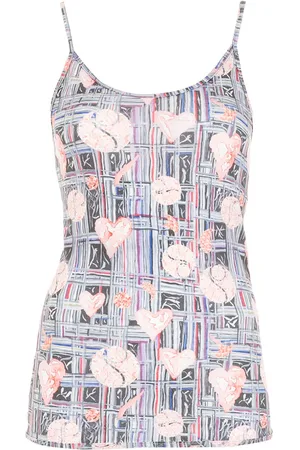 AMIR SLAMA Graphic heart-print tank top