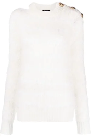 Balmain Buttoned crew-neck jumper