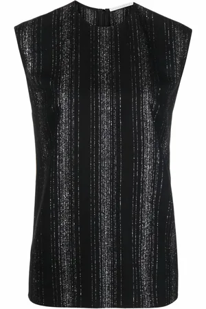 Stella McCartney Lurex striped sleeveless blouse
