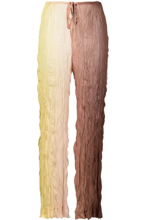 ERIKA CAVALLINI Ruched ombré-effect trousers