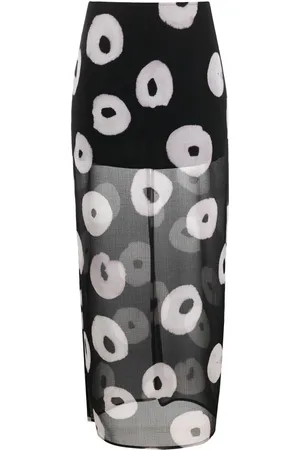 Nina Ricci Semi sheer printed skirt