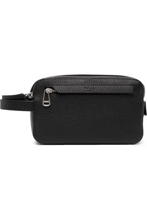 MULBERRY Double-zip logo-embossed wash case