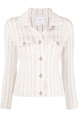 Barrie Striped uniform denim jacket
