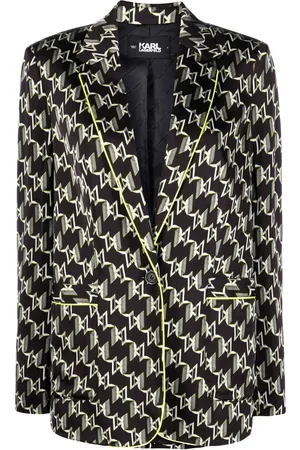 Karl Lagerfeld Logo-print trimmed blazer