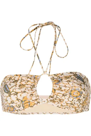 ULLA JOHNSON Formentara citrus-print bikini top